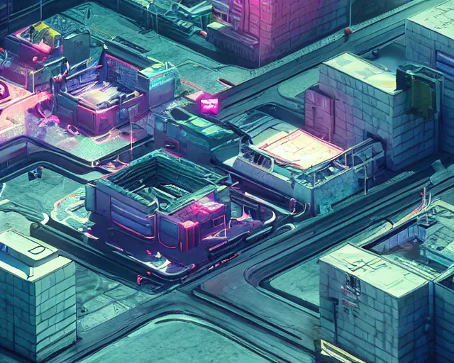 Prompt: fictional 3 d land plot ; moe art style ; isometric ; inspired by cyberpunk 2 0 7 7 ; highly detailed map ; realistic proportions ; realistic lighting ; hyperrealistic ; octane render ; unreal engine 5