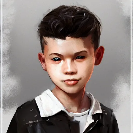 Image similar to Young Boy who was able+artstation+concept art