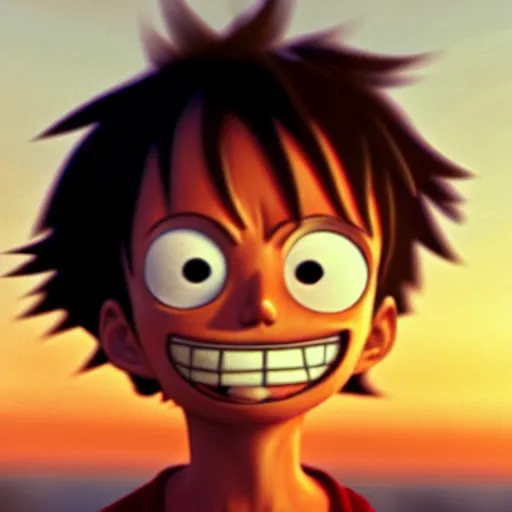 Prompt: a cinematic film still from a 2022 Pixar movie About Luffy from one piece, in the style of Pixar, shallow depth of focus