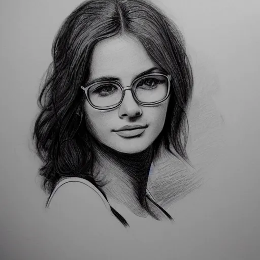 Portrait Pencil Sketch  Woman  imagicArt