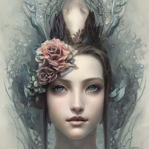 Image similar to aerith gainsborough, intricate, elegant, highly detailed, smooth, sharp focus, award - winning, masterpiece, in the style of tom bagshaw, cedric peyravernay, peter mohrbacher, pinterest