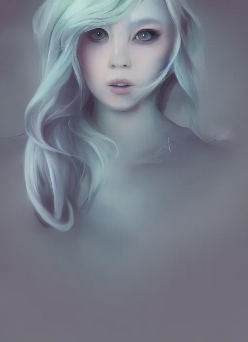 Image similar to ghostly sophisticated pastel texture, matte painting hyperpop portrait trending on pixiv