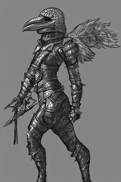 Image similar to female adventurer in tight full - body sticky note stack chainmail - style armor and a white porcelain crow mask, trending in artstation, japanese, artstation, establishing shot