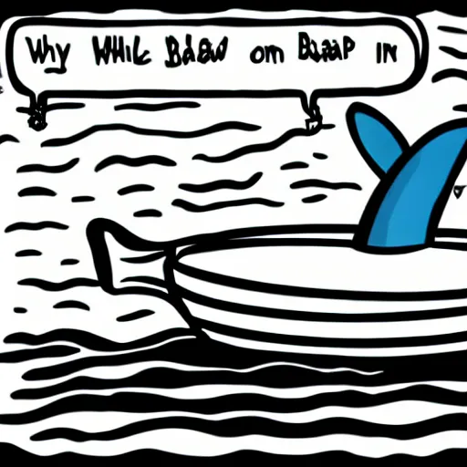 Image similar to whale in a bathtub, cartoon,