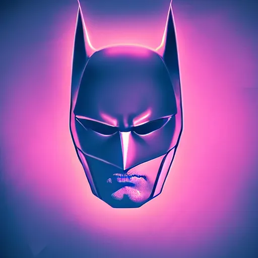 Image similar to batman portrait, synthwave, neon, vector graphics, cinematic, volumetric lighting, f 8 aperture, cinematic eastman 5 3 8 4 film, photorealistic