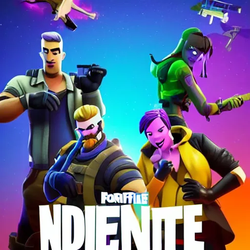 Image similar to fornite beautiful new original promo poster for a new season with new characters and places