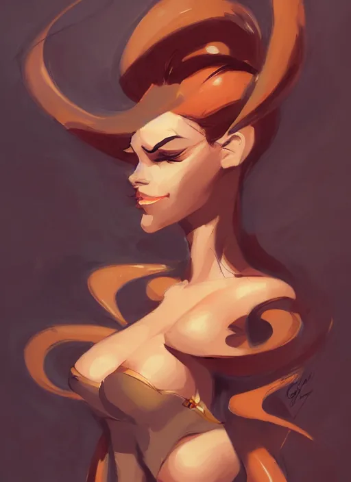 Image similar to a portrait of a lady by greg tocchini