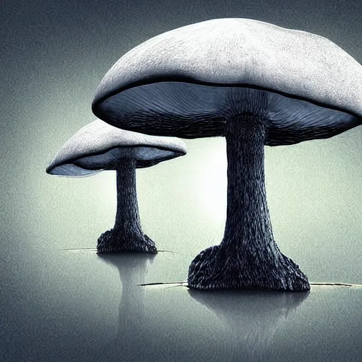 Prompt: phone over giant mushroom digital art by nico tanigawa