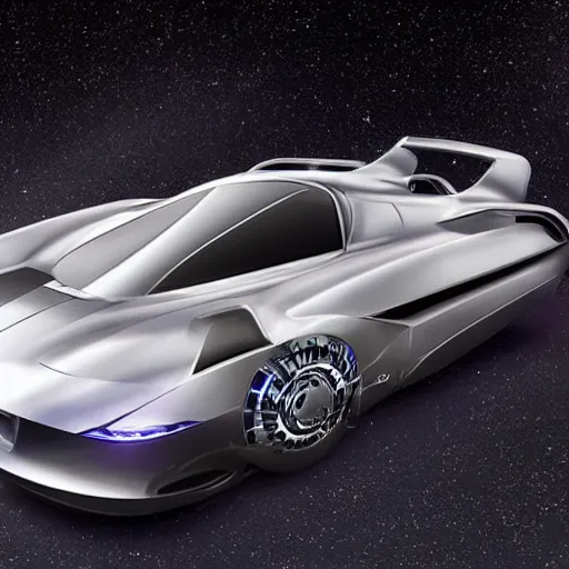 Image similar to galactic car. turbo drive. symmetrical.