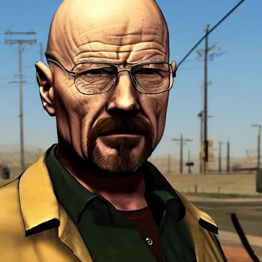 Image similar to walter white as a gta main character