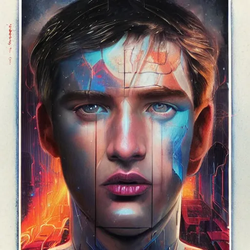 Image similar to dream portrait of Thor, cameras, melting ,8k,by tristan eaton,Stanley Artgermm,Tom Bagshaw,Greg Rutkowski,Carne Griffiths, Ayami Kojima, Beksinski, Giger,trending on DeviantArt,face enhance,hyper detailed,minimalist,cybernetic, android, blade runner,full of colour W 1024