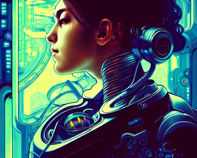 Image similar to psychoslayer, woman astronaut, intricate abstract. cyberpunk, being entered by machine, portrait, highly detailed, deep focus, elegant, digital painting, smooth, sharp focus, illustration, ultra realistic, 8 k, art by artgerm and alphonse mucha