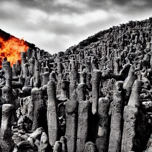 Image similar to scenic view of hell, tourist photo