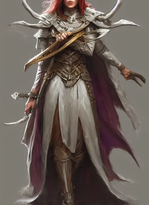 Prompt: white cloak, ultra detailed fantasy, dndbeyond, bright, colourful, realistic, dnd character portrait, full body, pathfinder, pinterest, art by ralph horsley, dnd, rpg, lotr game design fanart by concept art, behance hd, artstation, deviantart, hdr render in unreal engine 5