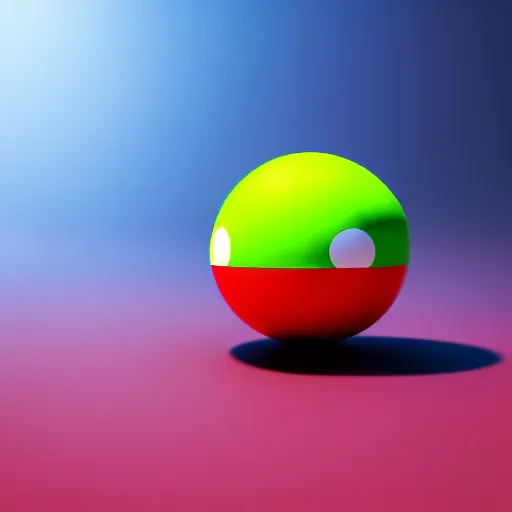 Image similar to a photography of a pokeball ( ( ( pokeball ) ) ), octane render, beautiful natural background, 8 k, pokemon, cinematic lighting