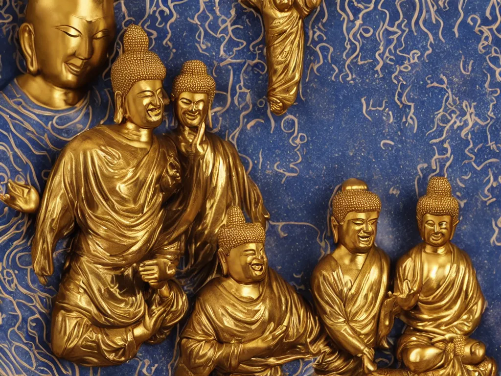 Prompt: yesus and buddha laugh in dessert,picture of religion tolerance award 2055,4k,details