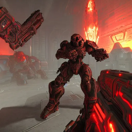 Image similar to doom slayer from doom eternal