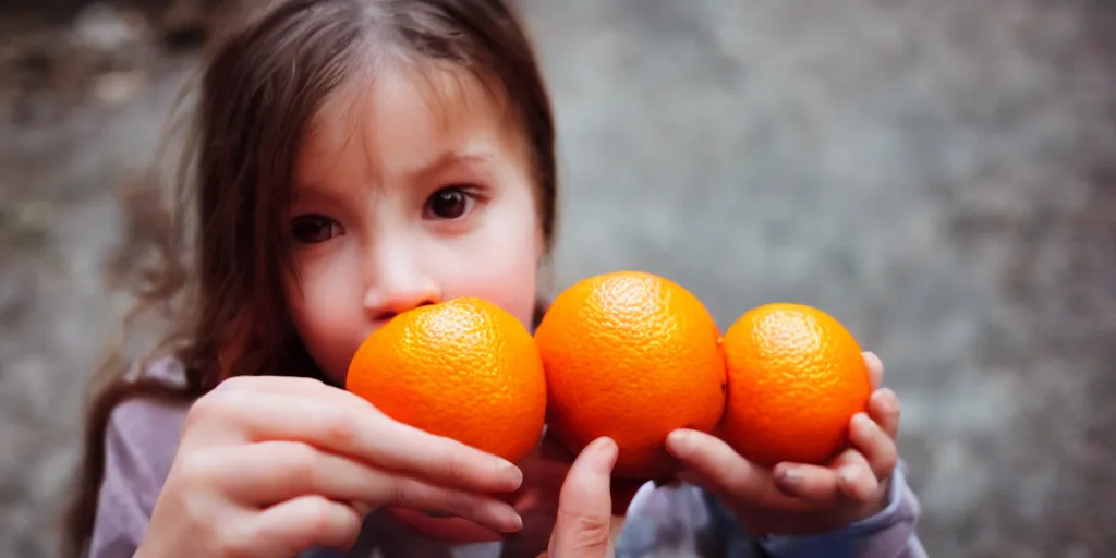 Prompt: angel eating an orange, sharp focus, clear, hd, 4 k