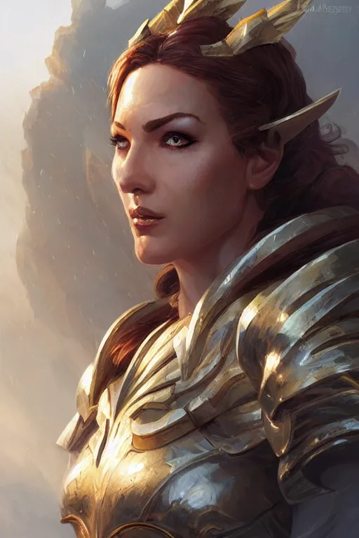 Image similar to amazon valkyrie athena, d & d, fantasy, portrait, highly detailed, headshot, digital painting, trending on artstation, concept art, sharp focus, illustration, art by artgerm and greg rutkowski and magali villeneuve