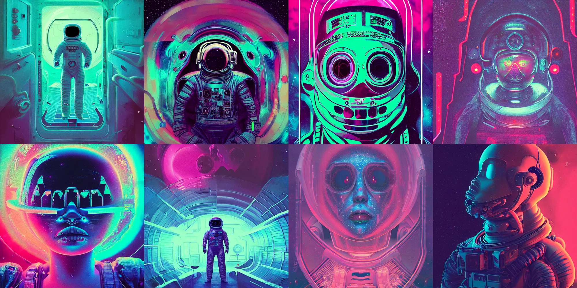 Image similar to astronaut, horror poster 9 0 s, cosmic horror, abstract, ghostly, arcade, duotone, poltergeist, lets get weird, intricate, elegant, highly detailed, digital painting, artstation, smooth, sharp focus, art by beeple and mike winkelmann, ultraviolet colors,