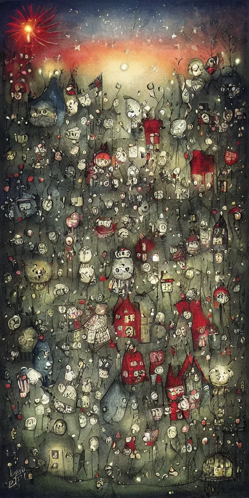 Image similar to a 4 th of july scene by alexander jansson