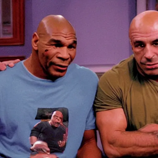 Image similar to mike tyson and joe rogan, in friends