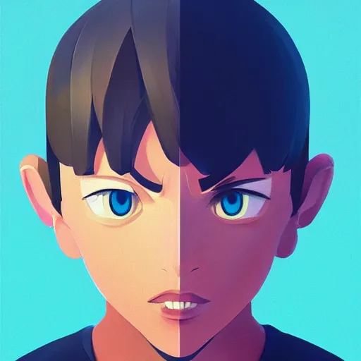 Image similar to face icon stylized minimalist nintendo 6 4, loftis, cory behance hd by jesper ejsing, by rhads, makoto shinkai and lois van baarle, ilya kuvshinov, rossdraws global illumination