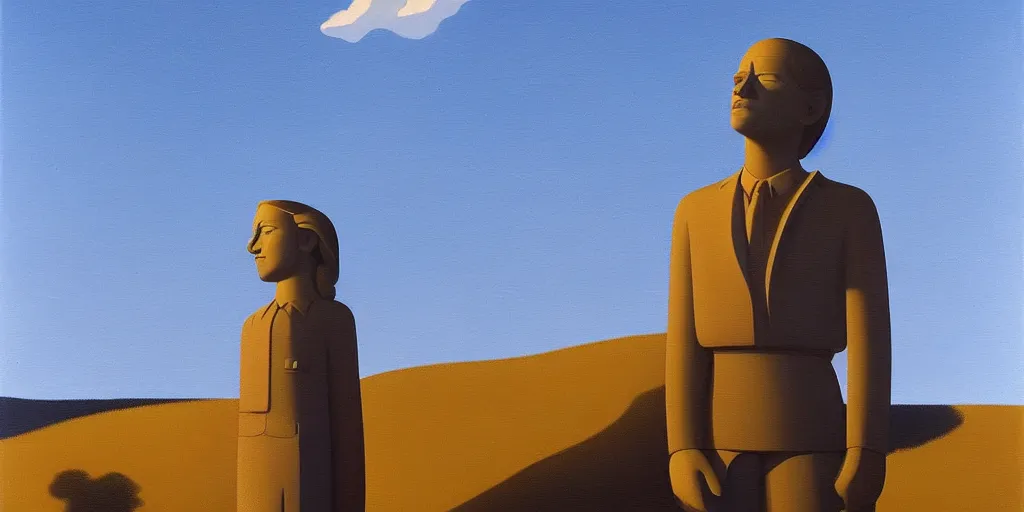 Image similar to statue, blue sky, summer evening, kenton nelson