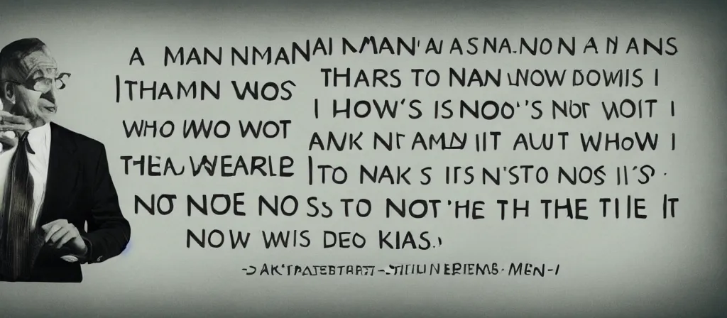 Image similar to a man does not know what he is saying until he knows what he is not saying.