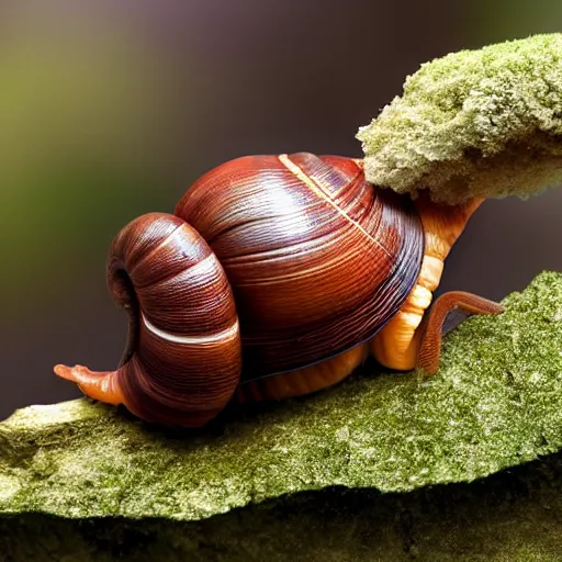 Image similar to the head of a snail photoshopped onto a gorrilla's body, full - body shot