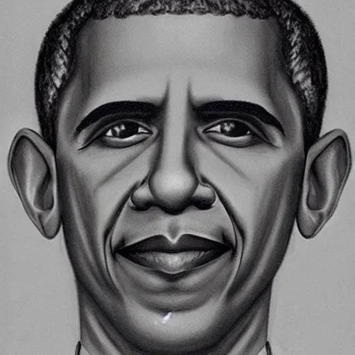 Image similar to creepy police sketch of obama