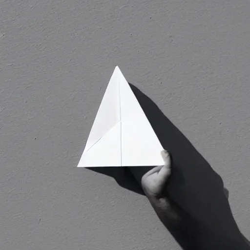 Image similar to a paper airplane that should theoretically beat all the records, photography, ambient light