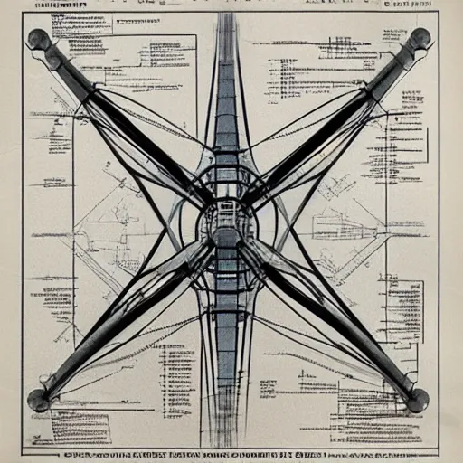 Image similar to blueprints of alternative designs of the atomium in brussels