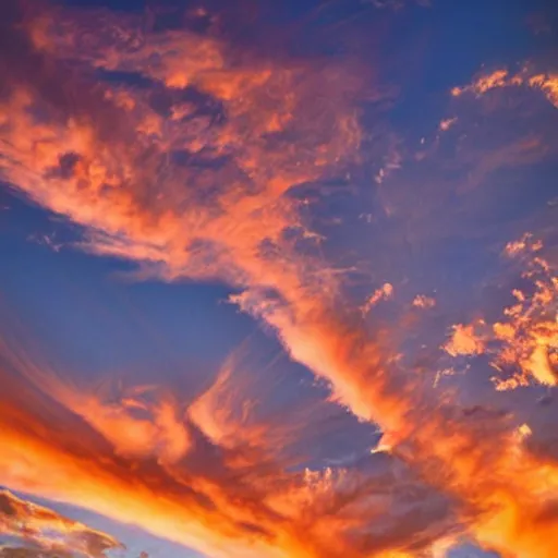 Prompt: sunset clouds in shape of a gigantic angel face