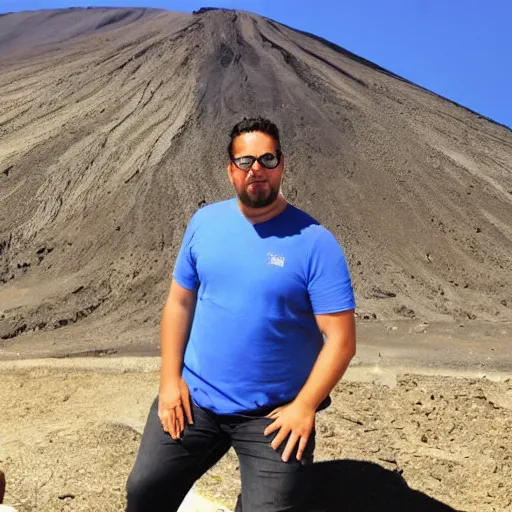 Prompt: sal vulcano, on a volcano