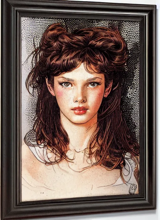 Image similar to a portrait of a pretty young lady by barry windsor smith