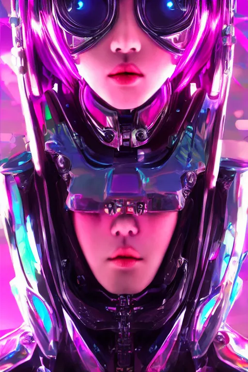 Prompt: a highly detailed portrait of a kpop idol mecha lady in spiked cyberpunk bioarmor trending on artstation by yoshitake amano, holographic undertones, octane rendered, highly saturated colors, futuristic, 2 k aesthetic, dramatic lighting, 4 k