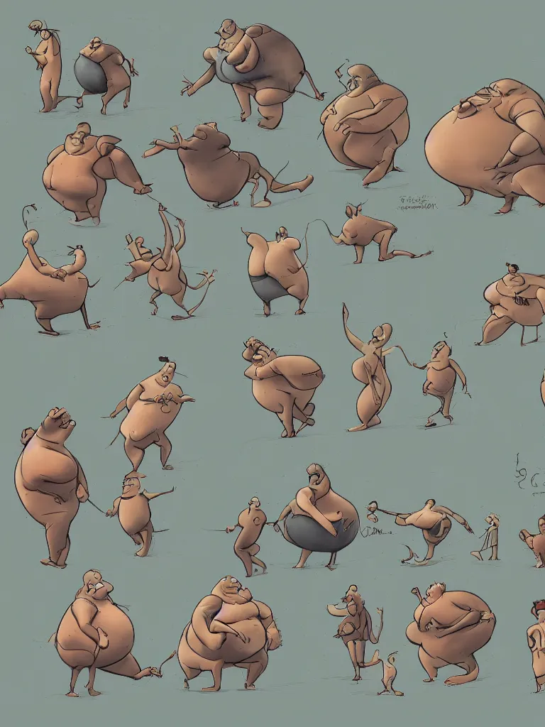 Image similar to obesity by Disney Concept Artists, blunt borders, rule of thirds