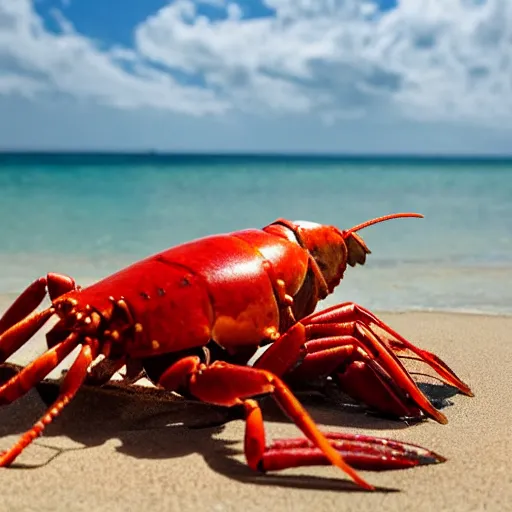 Image similar to lobster on the beach