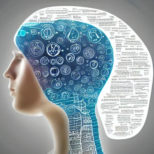 Image similar to the concept of the mind, visualized by intelligent machines