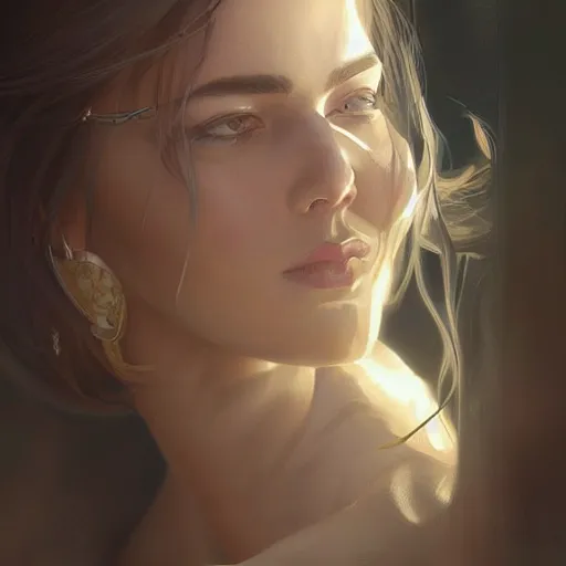Image similar to Brent Young portrait of an Alyx Vance, D&D, fantasy, intricate, elegant, highly detailed, digital painting, artstation, concept art, smooth, sharp focus, illustration, art by artgerm and greg rutkowski and alphonse mucha