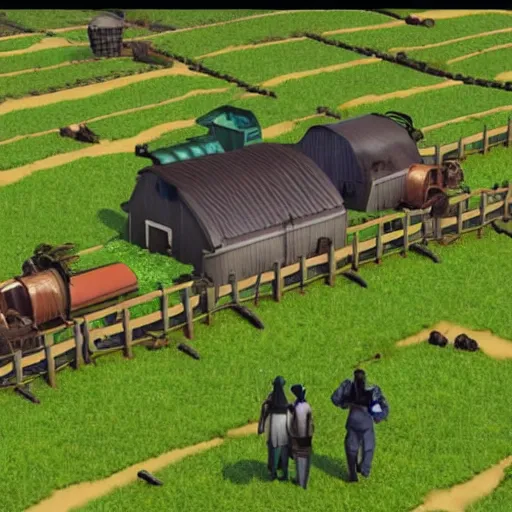 Image similar to amish farming on a space station in the expanse universe, firefly universe.