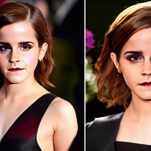 Prompt: reptilian emma watson