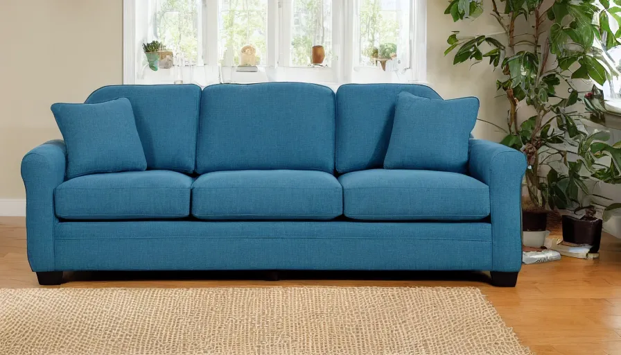 Image similar to product photo sofa in style of pikachu