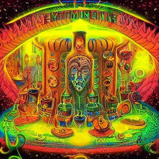 Image similar to dmt machine elves