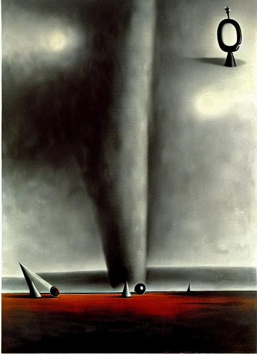 Prompt: apocalypse machine detailed painting by yves tanguy