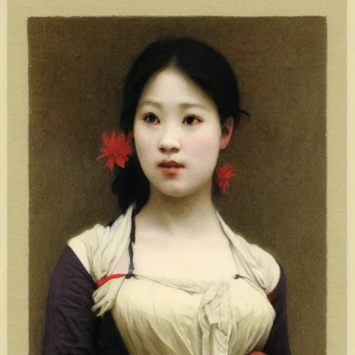 Image similar to yuli ban, drawn by william - adolphe bouguereau