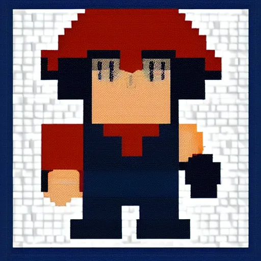 Image similar to pixel art of danny devito in street fighter