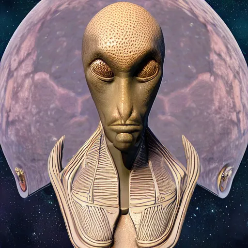 Image similar to artnouveau 3 d realistic unknown alien civilization portrait detailed 8 k