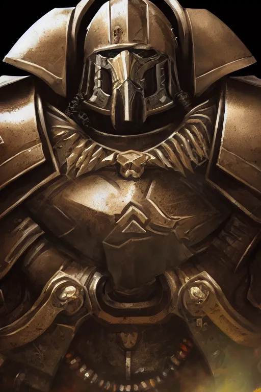 Image similar to armor portrait heros warhammer 4 0 k horus heresy fanart - the primarchs emperor by johannes helgeson animated with vfx concept artist & illustrator global illumination ray tracing hdr fanart arstation zbrush central hardmesh 8 k octane renderer comics stylized